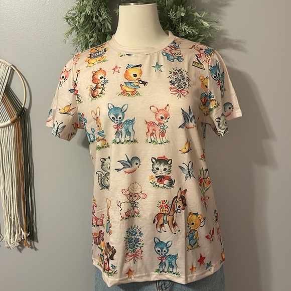 Nostalgic Animals Graphic Tee in Dusty Pink - Picture 6 of 8